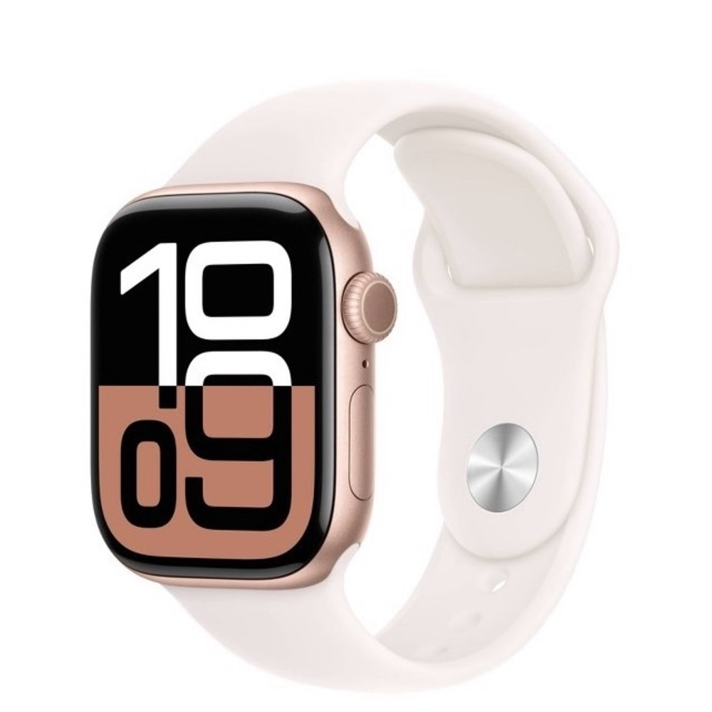 Apple Watch Series 10 GPS 42mm Rose Gold Aluminum Case w/Sport Band - S/M